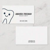 Minimalistisch Happy Tooth Pädiatrie Zahnarzt Terminkarte (Vorne/Hinten)