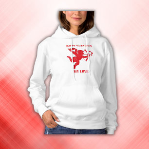 Minimalistisch Happy Valentine's My Liebe über Wei Hoodie