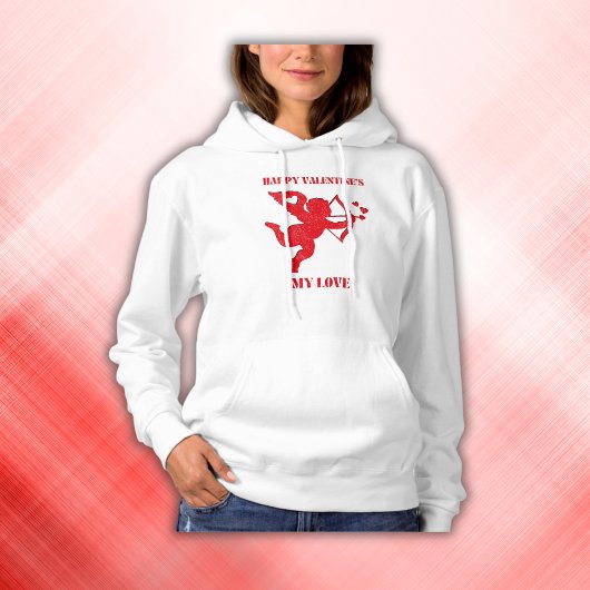 Minimalistisch Happy Valentine's My Liebe über Wei Hoodie