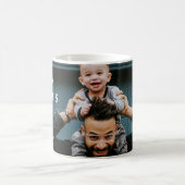 Minimalistisch Happy Vatertag Daddy Foto Kaffeetasse (Mittel)