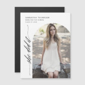 Minimalistisch hat sie Foto Abschluss Magnet Arch (Vorne/Hinten)