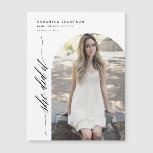 Minimalistisch hat sie Foto Abschluss Magnet Arch 