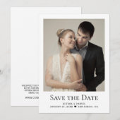 Minimalistisch Heart One Foto Wedding speichern Si Einladung (Vorne/Hinten)