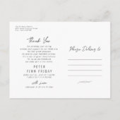 Minimalistisch Hearts Baby Dusche Vielen Dank Baby Postkarte (Rückseite)