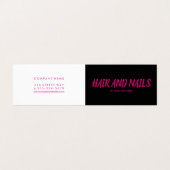 Minimalistisch / Heiß rosa Visitenkarten (Außenseite Aufgefaltet)