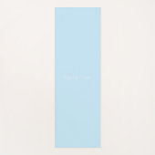 Minimalistisch-hellblau-individuelle Name-Monogram Yogamatte (Vorderseite)