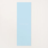 Minimalistisch-hellblau-individuelle Name-Monogram Yogamatte (Rückseite)