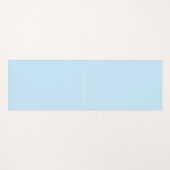 Minimalistisch-hellblau-individuelle Name-Monogram Yogamatte (Vorderseite (Horizontal))