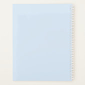 Minimalistisch hellblauer individuelle Name Monogr Planer (Rückseite)