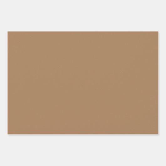 Minimalistisch hellbraun solide schlicht modern el geschenkpapier set (Vorderseite)