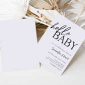Minimalistisch Hello Baby Moderne Babydusche Einladung