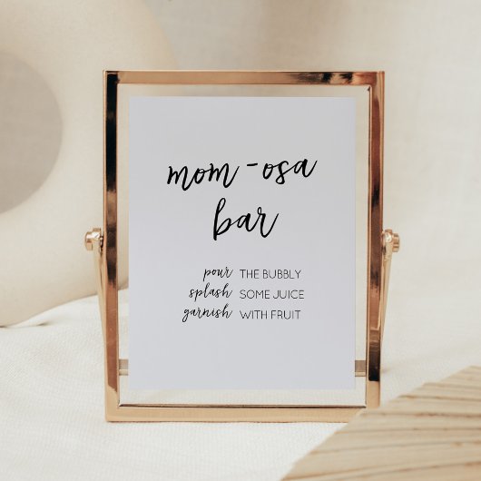 Minimalistisch Hello Baby Moderne Mama Osa Bar Poster