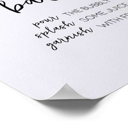 Minimalistisch Hello Baby Moderne Mama Osa Bar Poster (Ecke)