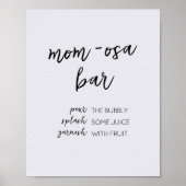 Minimalistisch Hello Baby Moderne Mama Osa Bar Poster (Vorne)