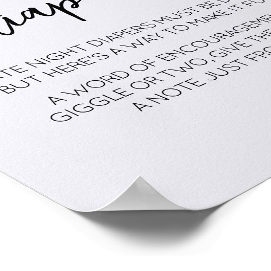 Minimalistisch Hello Baby Modernes Spate Night Dia Poster (Ecke)