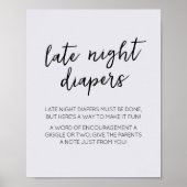 Minimalistisch Hello Baby Modernes Spate Night Dia Poster (Vorne)