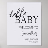 Minimalistisch Hello Baby Modernes Willkommen Poster (Vorne)