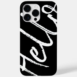 Minimalistisch Hello Black and White Modern stilvo Case-Mate iPhone 14 Pro Max Hülle