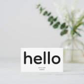 Minimalistisch Hello QR Code Social Media Icons Visitenkarte (Stehend Vorderseite)