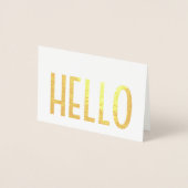 Minimalistisch Hello Simple Modern Glam Falten Hin Folienkarte (Vorderseite)