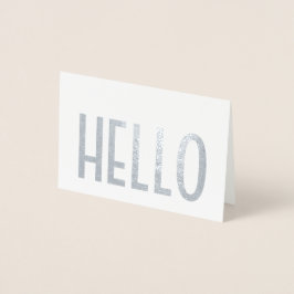 Minimalistisch Hello Simple Modern Glam Falten Hin Folienkarte