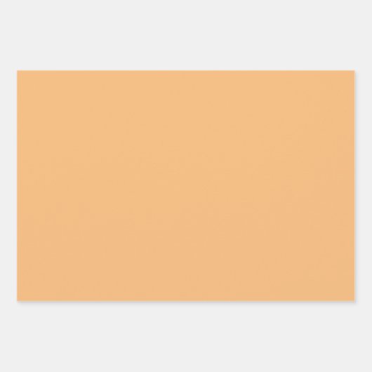 Minimalistisch hellorange solide schlichte moderne geschenkpapier set (Vorderseite 3)