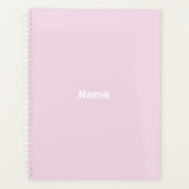 Minimalistisch hellrosa individuelle Name Monogram Planer (Vorderseite)