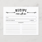 Minimalistisch hergestellt mit Liebe-Rezept-Karte (Vorderseite)