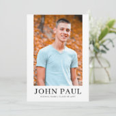 Minimalistisch High School Uni 2 Foto Abschluss Ankündigung (Stehend Vorderseite)