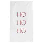 Minimalistisch HO HO HO Weihnachtsgeschenktasche Kleine Geschenktüte (Vorderseite)