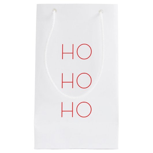 Minimalistisch HO HO HO Weihnachtsgeschenktasche Kleine Geschenktüte (Vorderseite)