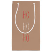 Minimalistisch HO HO HO Weihnachtsgeschenktasche Kleine Geschenktüte (Vorderseite)