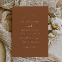 Minimalistisch Hochzeit Burnt Orange