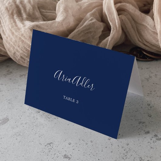 Minimalistisch | Hochzeiten von Navy-Platzkarten Tischnummer