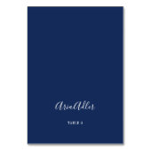 Minimalistisch | Hochzeiten von Navy-Platzkarten Tischnummer (Vorderseite)