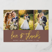 Minimalistisch Hochzeitfoto Collage Boho Vielen Da Folieneinladung (Vorderseite)