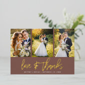 Minimalistisch Hochzeitfoto Collage Boho Vielen Da Folieneinladung (Stehend vorne)