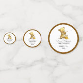Minimalistisch Honey Bear Baby Dusche Konfetti (Rückseiten)