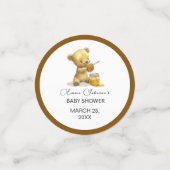 Minimalistisch Honey Bear Baby Dusche Konfetti (Klein Vorderseite)