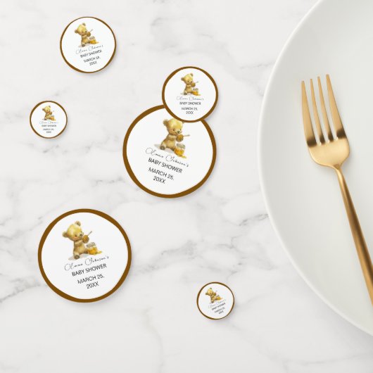 Minimalistisch Honey Bear Baby Dusche Konfetti (Gruppe)