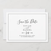 Minimalistisch horizontal save the date (Vorderseite)