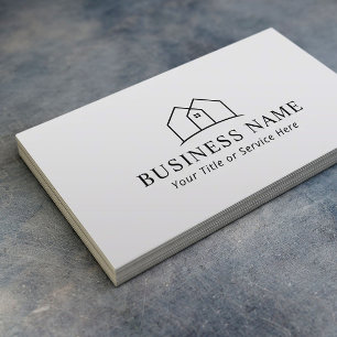 Minimalistisch House Logo Real Anwesen Agent Visitenkarte