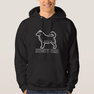 Minimalistisch Husky Vater Dog Hoodie