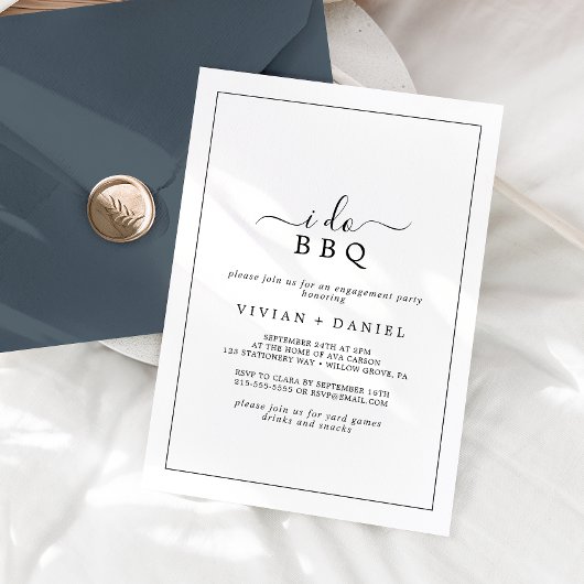 Minimalistisch I GRILLEN Engagement Partei Einladung