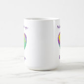 Minimalistisch I Liebe du Regenbogenfarben Herz Kaffeetasse (Mittel)