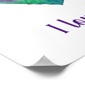 Minimalistisch I Liebe du Regenbogenfarben Herz Poster (Ecke)