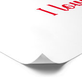 Minimalistisch I Liebe Ihr rotes Aquarellherz Poster (Ecke)