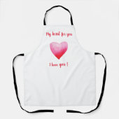 Minimalistisch I Liebe Ihr rotes Aquarellherz Schürze (Vorderseite)