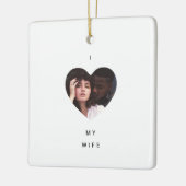Minimalistisch I Liebe meine Ehefrau Foto Keramikornament (Links)