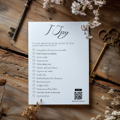 Minimalistisch I Spy Wedding Game Card Einladung